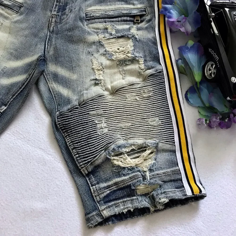 Preme NWOT Distressed Stone Wash Jean Shorts Men W32 *Pls See Description*